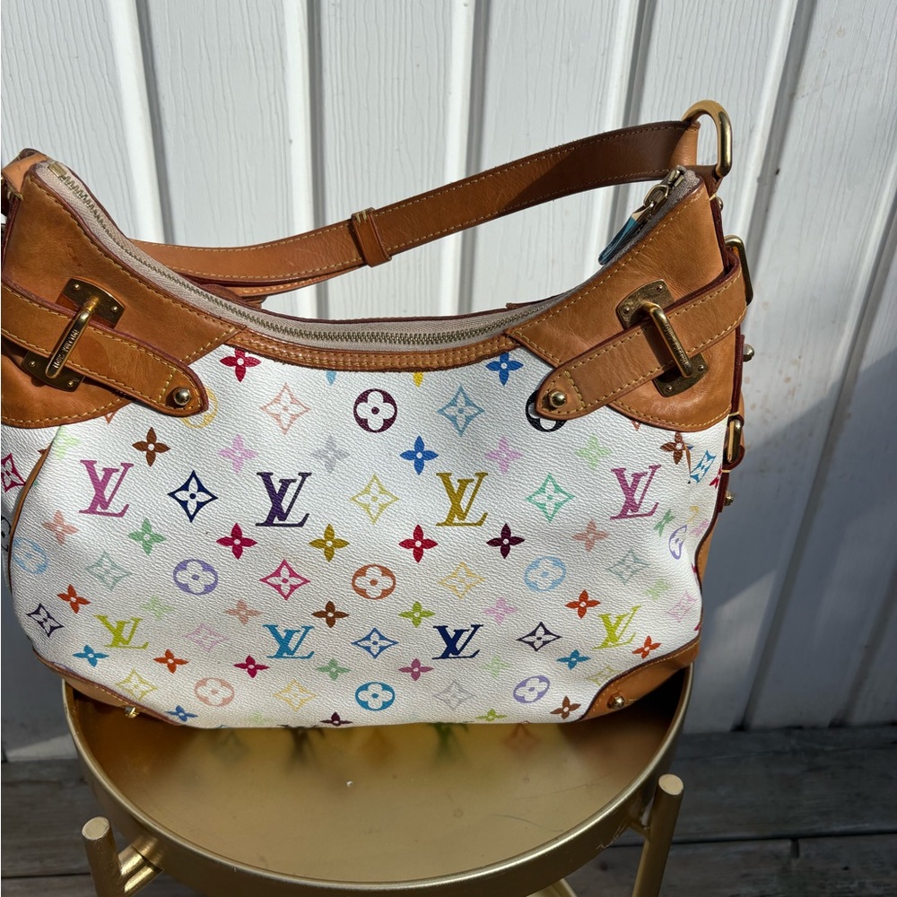 Louis Vuitton Multicolor Monogram Shoulder Bag with Tan Accents